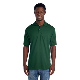 Jerzees Men's SpotShield Stain Resistant Polo Shirts (Short & Long, Short Sleeve-Forest Green, X-Large