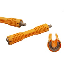 IRmm Faucet and Sink Installer Tool, Multi-purpose Wrench Plumbing Tool for Toilet Bowl/Sink/Bathroom/Kitchen Plumbing and more (Yellow)