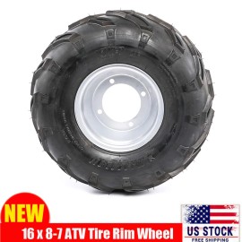 Unbranded 16 x 8-7 Wheel Tire Rim Assembly for Go Kart Mini Bike ATV Quad Dirt Lawn Mowers