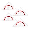 Vicloon Set Square, 4pcs 45° Triangle Ruler, Transparent Plastic Triangular