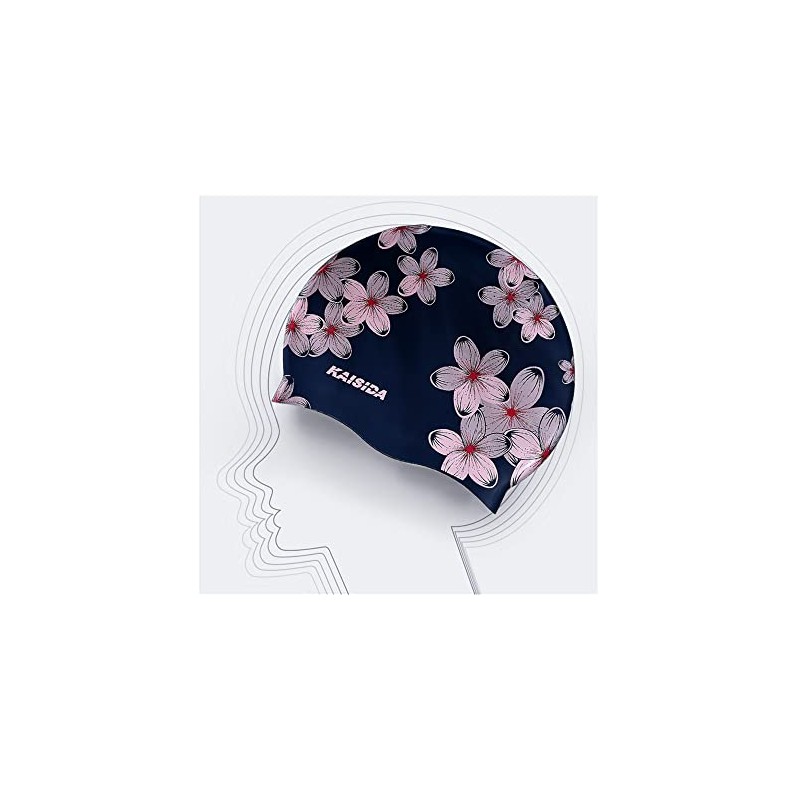 Gorro de natación de silicona para mujer, antideslizante, impermeable, para