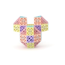 ROXENDA Magic Snake Cube Twist Puzzles Toys for Kids 36 Wedges,Magic Snake Cube Fidget Toy,Hollow Macaron Magic Snake Toy Brain Puzzle Game Party Bag Fillers for Boy Girl for Kids