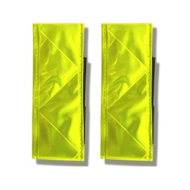 Vincita Reflective Bands - Highly Visible Safety Reflective Bands for Cycling, Walking, Running, and Hiking - Suitable with Molle Webbing On Backpack (Pair of 2) (2 Inch Green)…