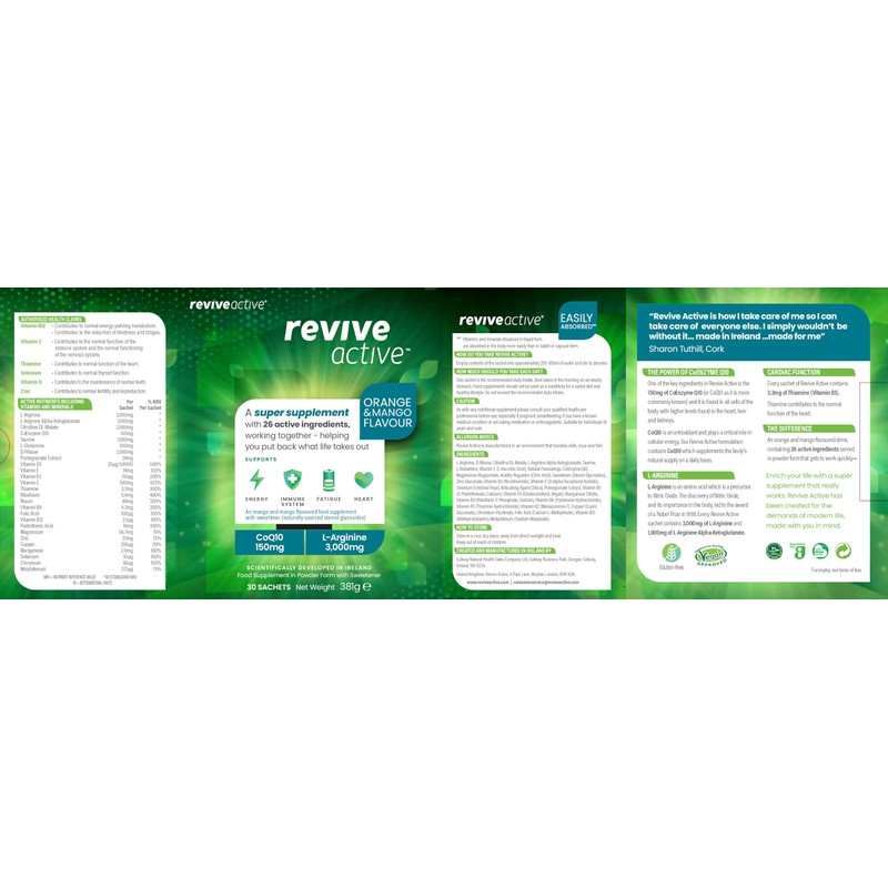 REVIVE ACTIVE Vitamin Mineral and Amino Complex 30 Day, 30