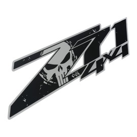 2Pc Z71 4x4 Decals Stickers Bed Side Replacement for 2007-2013 Silverado 1500HD 2500 HD (Black Gray)