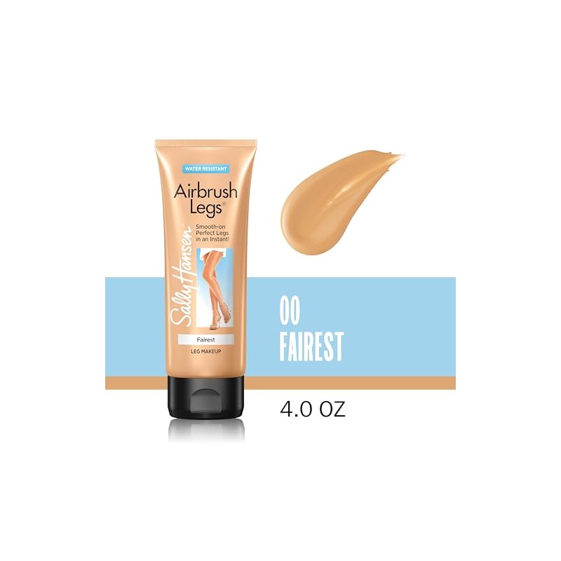 Sally Hansen Air Brush Legs Fairest Glow Lotion, 4.0 Oz,