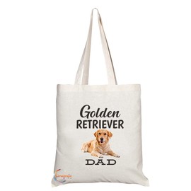 Coralgraph TB564 Golden RETRIEVER DAD Novelty Present Gift Printed Eco-Friendly Stylish Long Handled Tote Shoulder Bag