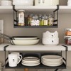 SHINEWON Expandable Under Cabinet Shelf Organizer with 0.94-Inch Thick Clips,