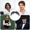 Glue-On Moustache Fake Beard Moustache for Halloween Grey