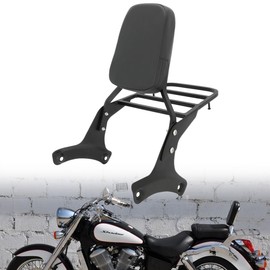 Motaux Passenger Sissy Bar with Luggage Rack Backrest for Honda Shadow ACE 400 750 VT400 VT750C VT750CD 1997-2003, Black