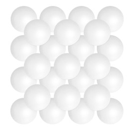SEEVOR 28 Pack Balls Table Tennis Balls 40mm Color Plastic Balls Bulk Washable Small Game Balls for Party Decoration Handcrafted Art Carnival Pool Games Pet Toy (White)