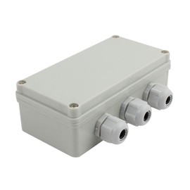 YXQ 2 in to 3 Out Electrical Junction Box w Terminal Connector Gland 6.4" x 3.2" x 2.36" IP65 Waterproof Plastic Grey Dustproof Electric Project Enclosure(160 x 80 x 60mm)