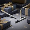 PARKER Jotter Fountain Pen, Stainless Steel Shaft with Gold Trim,