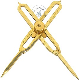 Brass Proportional Scale Divider Drawing Tool Professional 6” Long Full Brass as