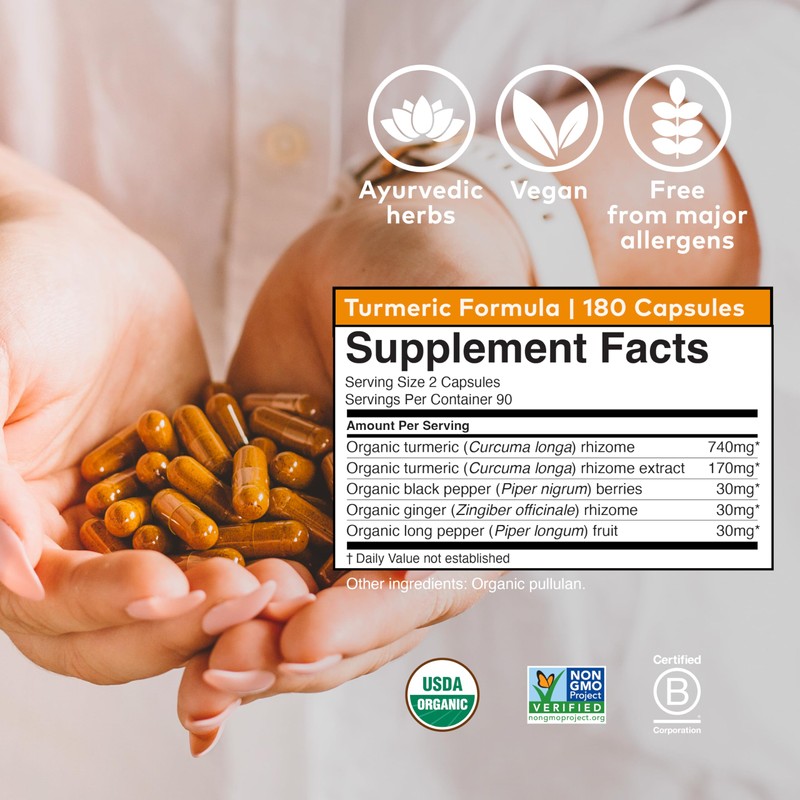 ORGANIC INDIA Turmeric Curcumin Herbal Supplement - Joint Mobility &