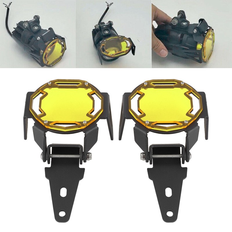 Motocycle Fog Light Guard Protective Cover LED Lamp Protector Fit