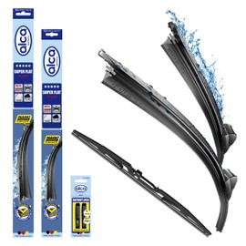 alca® Windscreen Wiper Set with Rear Wiper Suitable for Citroen Spacetourer (04.2016-02.2025) Super Flat Bar Wiper Front and Rear Wiper