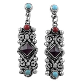 Baroque Amethyst Drop Earrings – Handmade 925 Sterling Silver