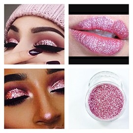 Diamond Crystal Rose Baby Pink Eye Shadow Loose Glitter Dust Body Face Nail Art Party Shimmer Make-Up 5ml Pot