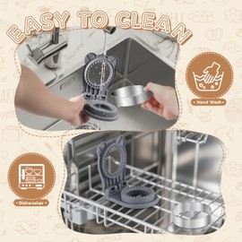 Sandwich Cutter, Maker for Kids Lunch - 3.7 Inch Circle Shape Sandwich Cutter and Sealer, Breakfast & Lunchboxes (Gray)