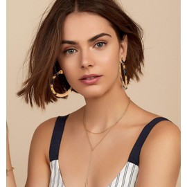 Hoop Earrings for Women Geometry Acrylic Resin Earrings Bohemia Tortoise Shell Earrings Mottled Statement Stud Earrings Fashion Jewelry (Light Leopard)