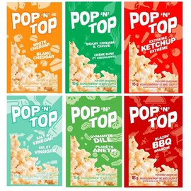 Pop n Top Popcorn Snacks Seasoning - 24x15g Packets - Barbeque Popcorn Flavor