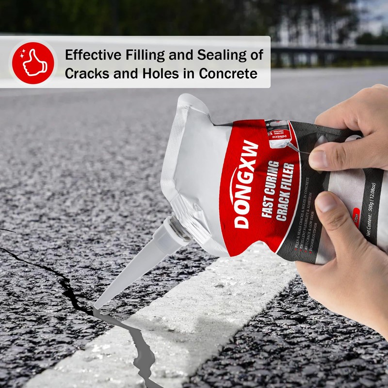 Concrete Crack Filler, Quick-Drying Waterproof Cement Crack Repair Sealant, High