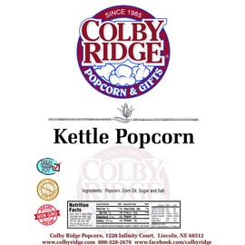Kettle Popped Popcorn 188 oz. (Bulk 18 Gal. 288 Cups)