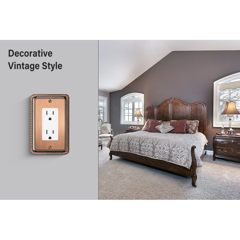 Henne Bery Rope Edge Decorative Wall Plate Switch Plate Outlet