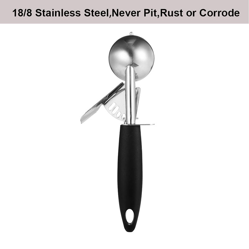 Saebye Cookie Scoop Set, Ice Cream Scoop with Trigger, 18/8