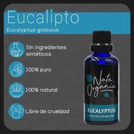 Nate Organic 2x1 Aceite Esencial Eucalipto Natural 100% 50ml Nate Organic