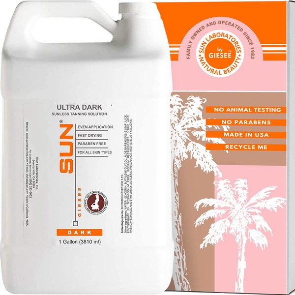 Sun Labs Self-Tanning Spray Solution for a Golden Glow - 1 Gallon Bottle