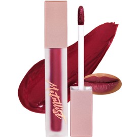 Touch in Sol Metallist Matte Liquid Lipstick - Velvety Vibrant Ultra Matte Lip Lacquer with Luster Pearls - Waterproof Formula Fixing Lip Makeup - Long Lasting Matte Lips, 0.14 fl.oz. (Dry Purple)