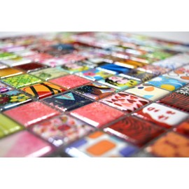 Retro Vintage Pop Up Mosaic Tiles Mosaic Tiles Ceramic Mosaic Tile Multicoloured Star Mosaic