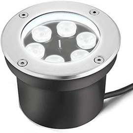 6W Lámpara Empotrado para Piso IP67 Jardín Exterior Terraza Spot Empotrable Luces LED Iluminación de Paisaje Jardín Patio Entrada Cubierta Luces Impermeables 110V-220V (Blanca Fría 6000K, 1Pz)