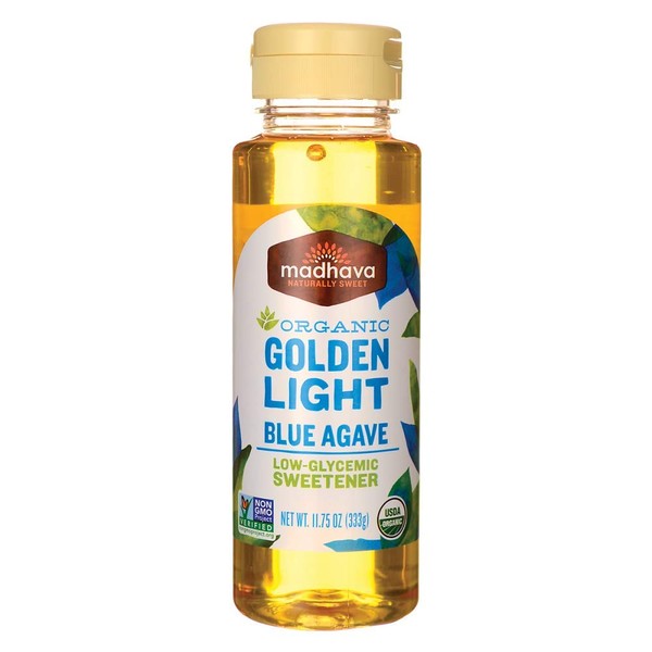 Madhava Organic, Golden Light Blue Agave, Neutral Mild Flavor, 11.75 oz
