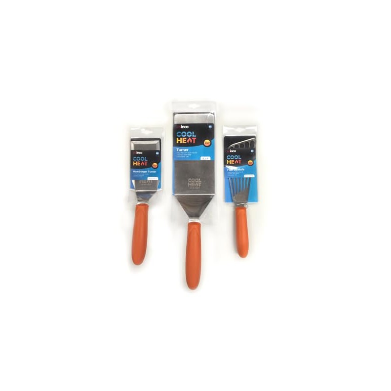 Winco 5" x 3" Cool Touch Handle Griddle Turner/Spatula for
