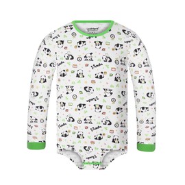 Landofgenie Mens Onesie Long Sleeve Bodysuit One Piece Pajamas Snap Button Crotch Top Cotton Adult Romper for Men Panda White 3XL