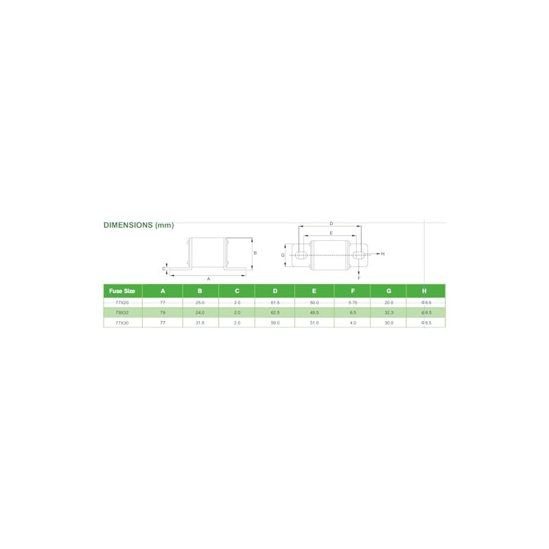 Adler EF3 Fuse for Energy Storage Systems (ESS) (200A)