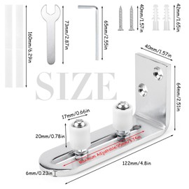 Roller Guide, Adjustable Floor Guide Sliding Door, Made of Carbon Steel, with Screws, Roller Guide, Sliding Door, Sliding Door for Sliding Doors, Bathroom, Kitchen