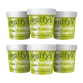 Wolfy's Spiced Porridge with Pear and Ginger Jam! 102 g (Pack of 6)