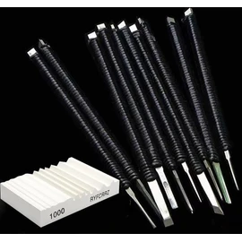 RYFCRRZ Whetstones Wood Carvers Sharpener Wood Carving Chisel Tools Knife Gouge Sharpening Stones System Handy Multifunctional Little Wet Stone Waterstone with Multiple Grooves 1000 Grit