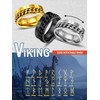 FaithHeart Customisable Unisex Finger Ring, Chain Spinner Ring, Viking, Rune