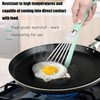 UCSAJI Silicone Fish Spatula Turner Thin Slotted Flexible Stainless Steel