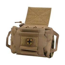 SABADO Rapid/Quick Deploy First Aid Kit Pack Tactical IFAK Pouch Two-piece System Med Roll Carrier Hypalon Handle Outdoor Sport Hunting Bag