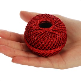 com-four® 2 x Decorative Yarn in Christmas Colours - 20 m per Roll - Beautiful Set of Gift Cord for Crafts and Packaging (2 Pieces - Plastic - 2 Colours)