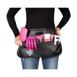 FRAMAR Hipster Salon Belt – Hairstylist Waist Belt with Shears Pouch, Professional Hair Stylist & Makeup Brush Belt