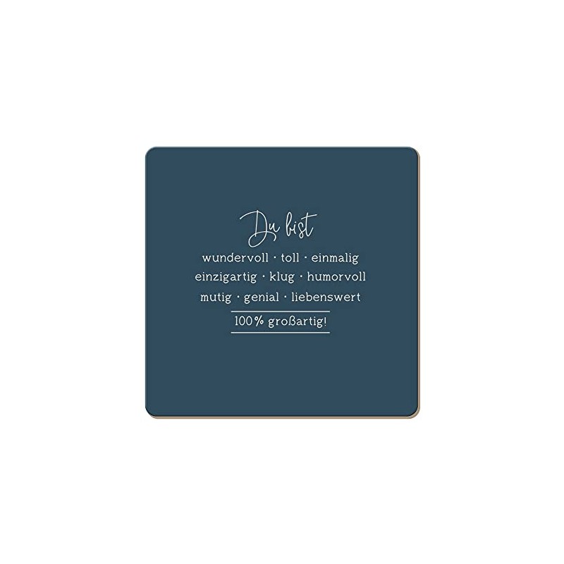 Grafik Werkstatt Funny Coaster Made of Cork | Du bist