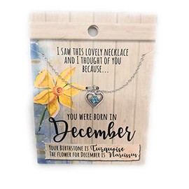 I saw this necklace and thought of you - Birthstone Necklace - December