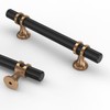 Asidrama 10 Pack 3.75 Inch(96mm) Knurled Champagne Bronze Kitchen Cabinet
